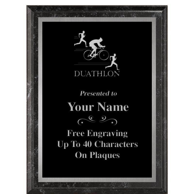 6X8 BLACK MARBLEIZED PLAQUE SV