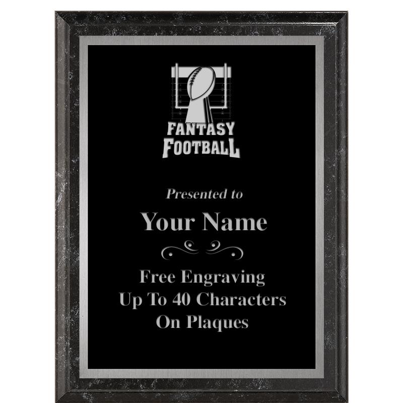 6X8 BLACK MARBLEIZED PLAQUE SV