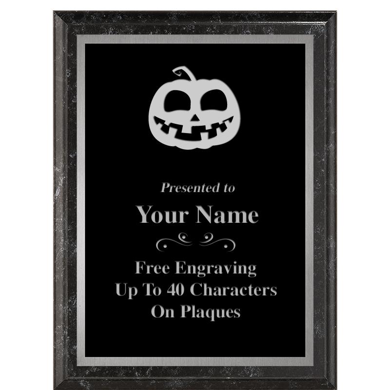 6X8 BLACK MARBLEIZED PLAQUE SV