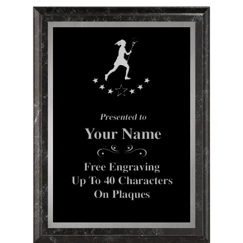 6X8 BLACK MARBLEIZED PLAQUE SV