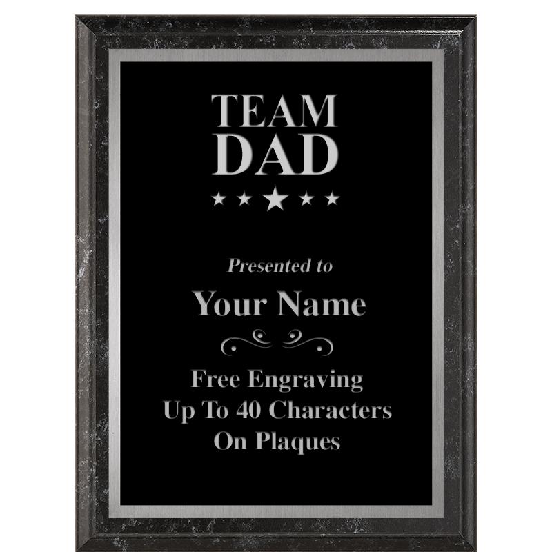 6X8 BLACK MARBLEIZED PLAQUE SV