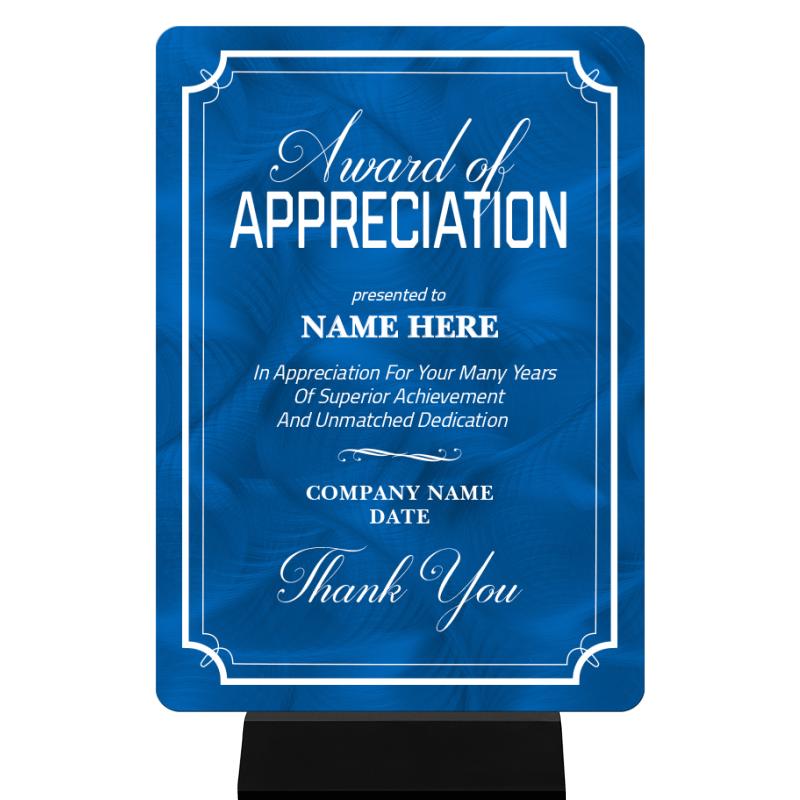 5X7 CLR MTL AWD APPREC BK BASE