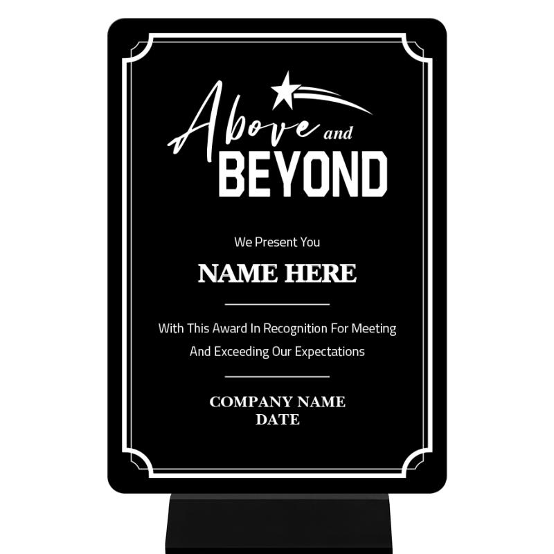 5X7 CLR MTL ABV & BYND BK BSE