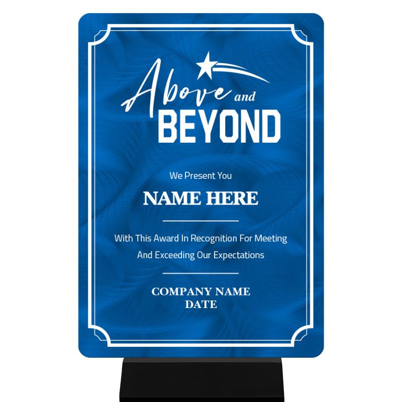 5X7 CLR MTL ABV & BYND BK BSE