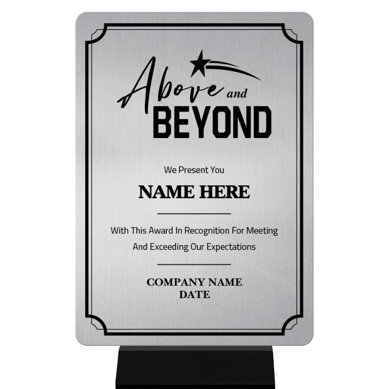 5X7 CLR MTL ABV & BYND BK BSE