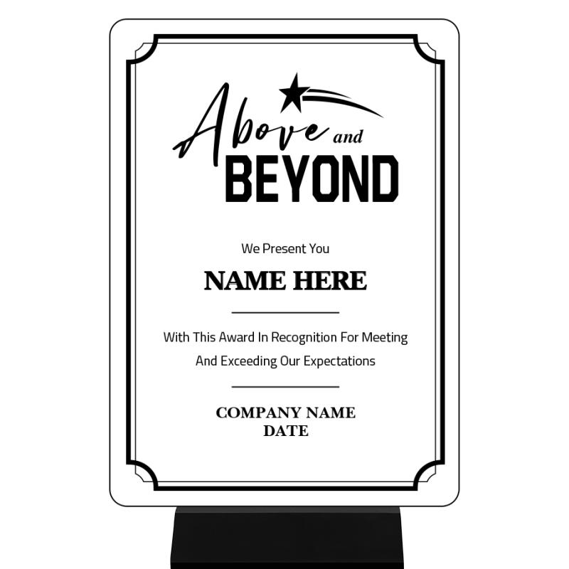 5X7 CLR MTL ABV & BYND BK BSE