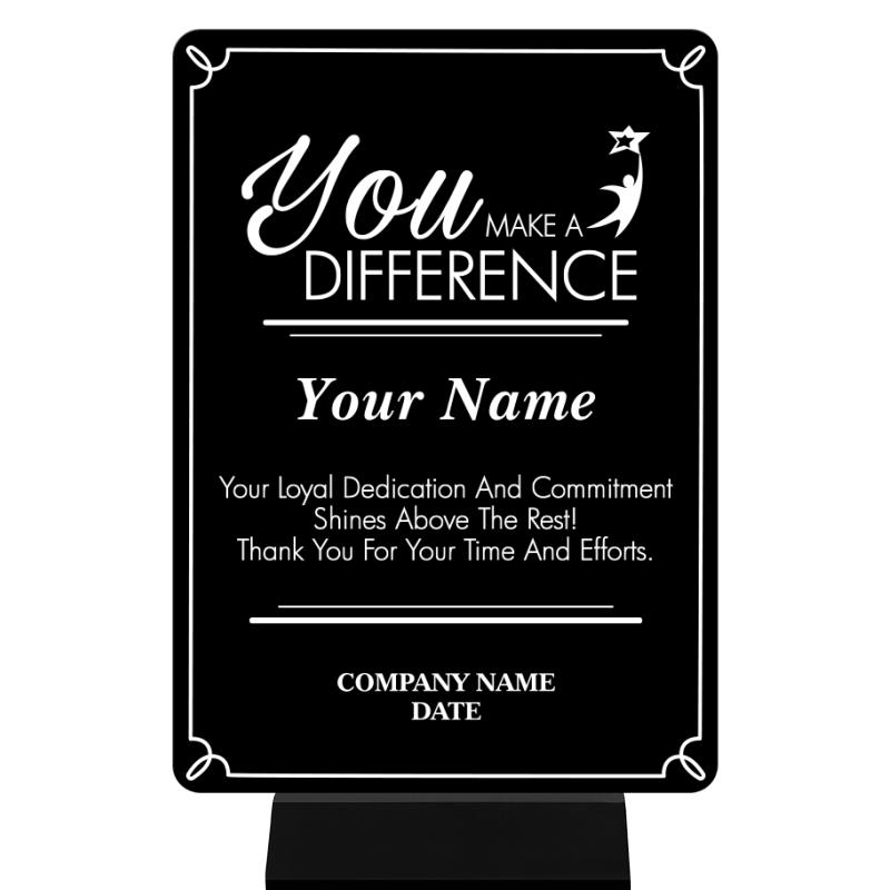 5X7 CLR MTL YOU MKE DFF BK BSE