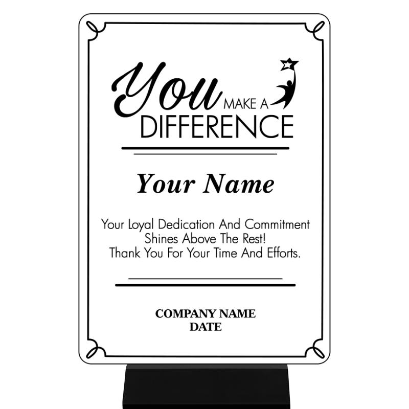 5X7 CLR MTL YOU MKE DFF BK BSE