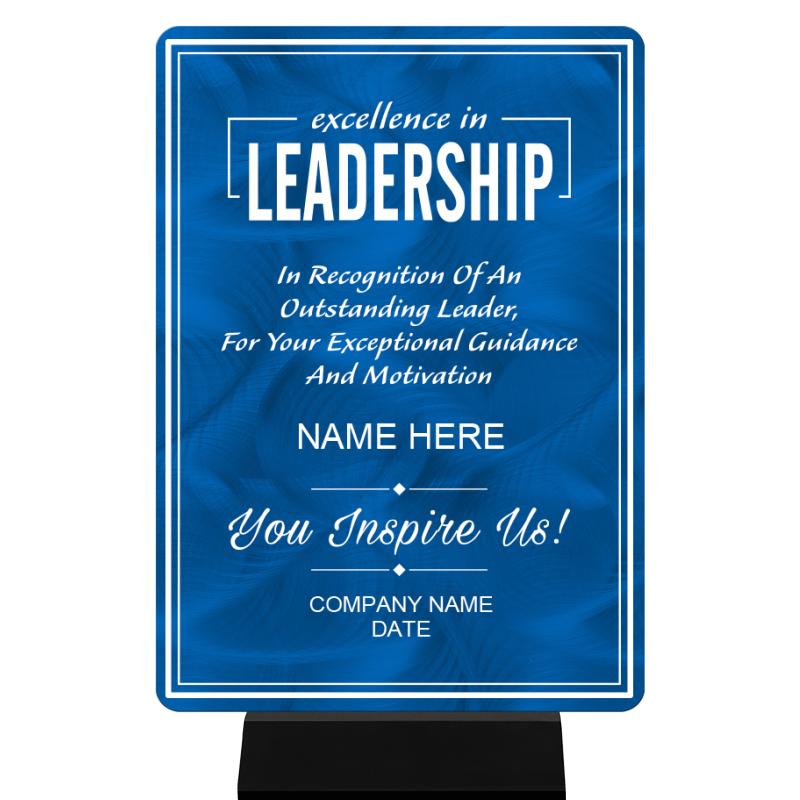 5X7 CLR MTL LEADERSHIP BK BASE