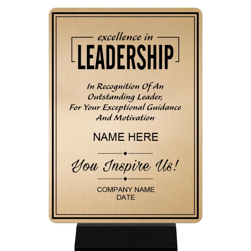 5X7 CLR MTL LEADERSHIP BK BASE