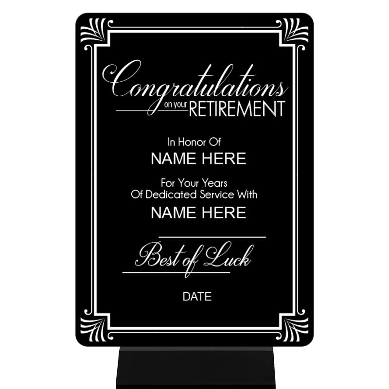 5X7 CLR MTL RETIREMENT BK BASE