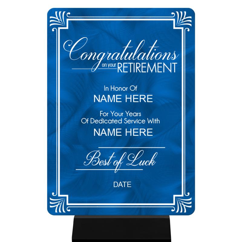 5X7 CLR MTL RETIREMENT BK BASE