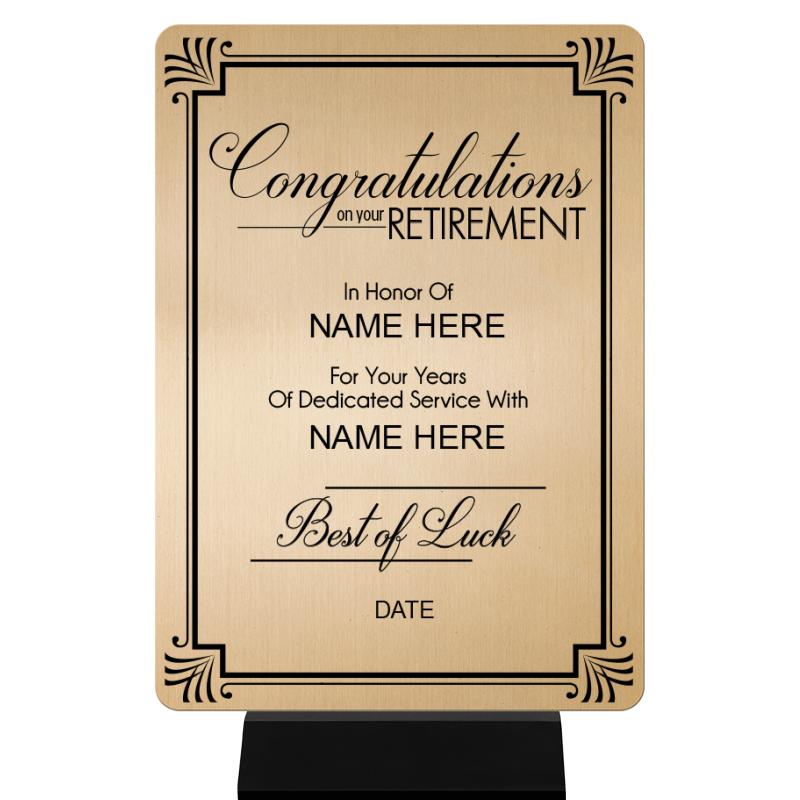 5X7 CLR MTL RETIREMENT BK BASE