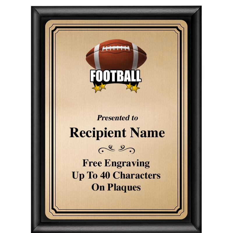 6X8 GOLD TRIO PLT BLK SHNY PLQ