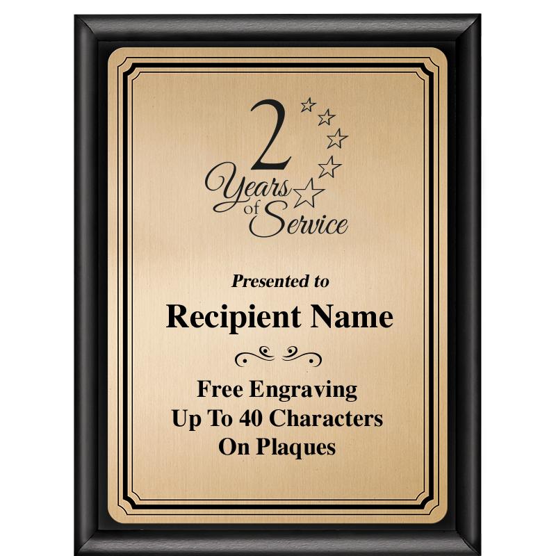 6X8 GOLD TRIO PLT BLK SHNY PLQ