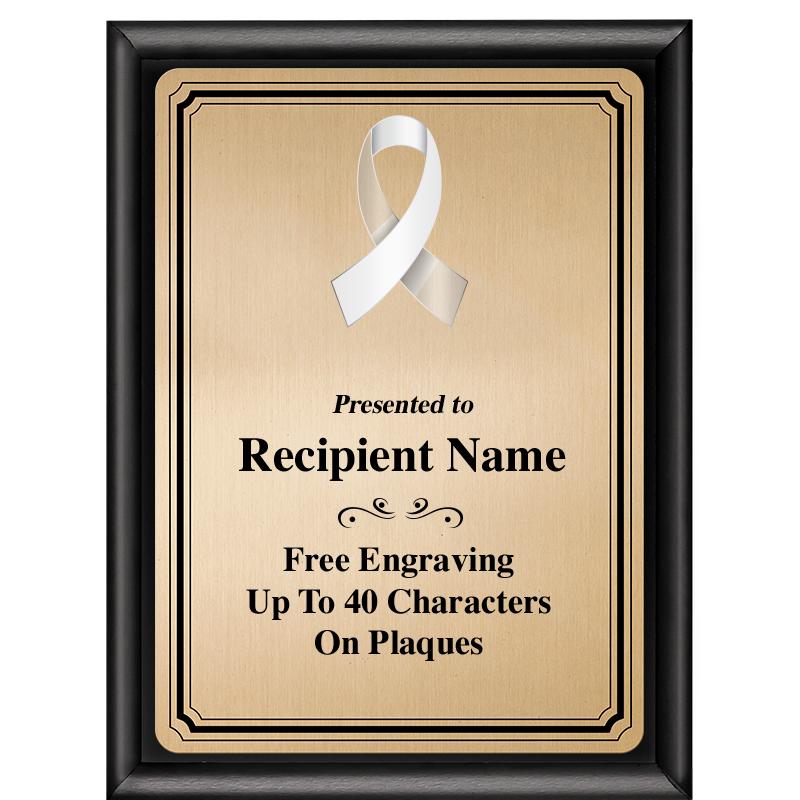 6X8 GOLD TRIO PLT BLK SHNY PLQ