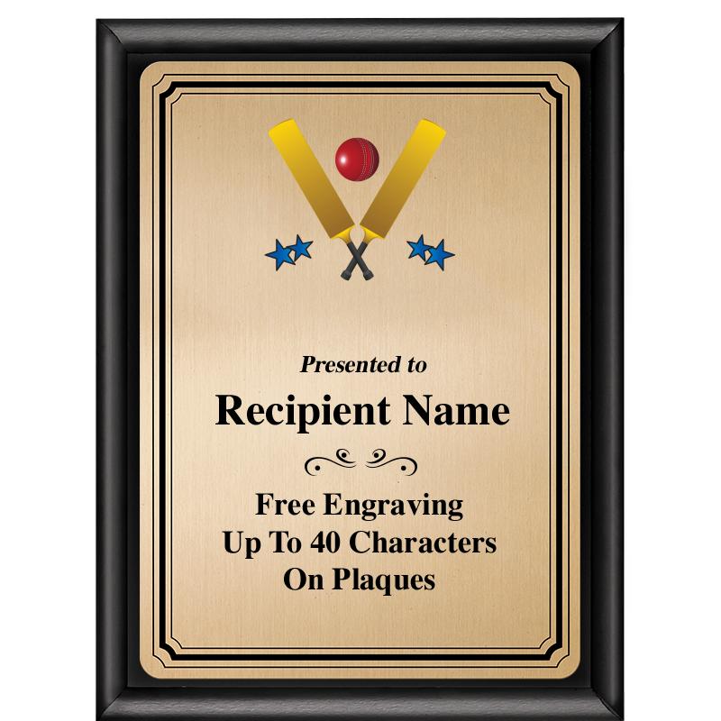 6X8 GOLD TRIO PLT BLK SHNY PLQ