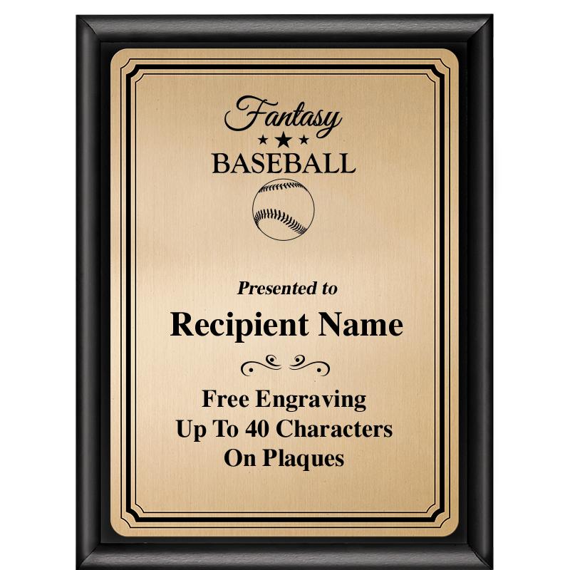 6X8 GOLD TRIO PLT BLK SHNY PLQ