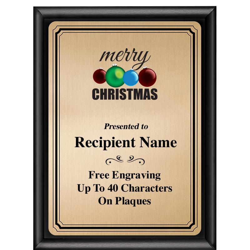 6X8 GOLD TRIO PLT BLK SHNY PLQ