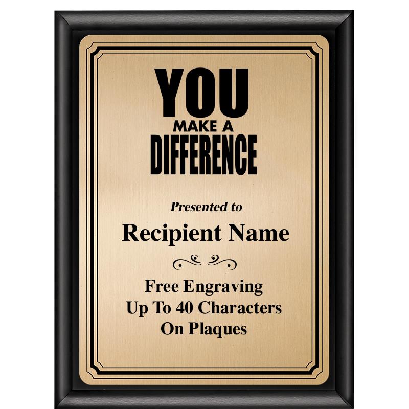 6X8 GOLD TRIO PLT BLK SHNY PLQ