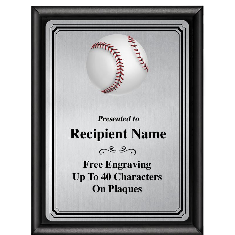 6X8 SLVR TRIO PLT BLK SHNY PLQ