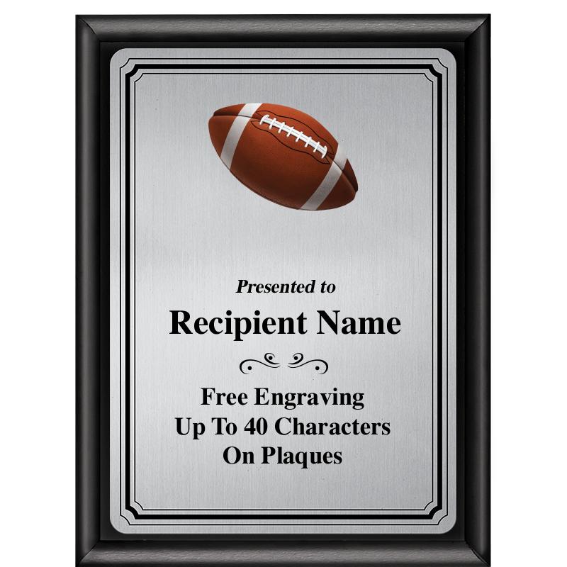 6X8 SLVR TRIO PLT BLK SHNY PLQ