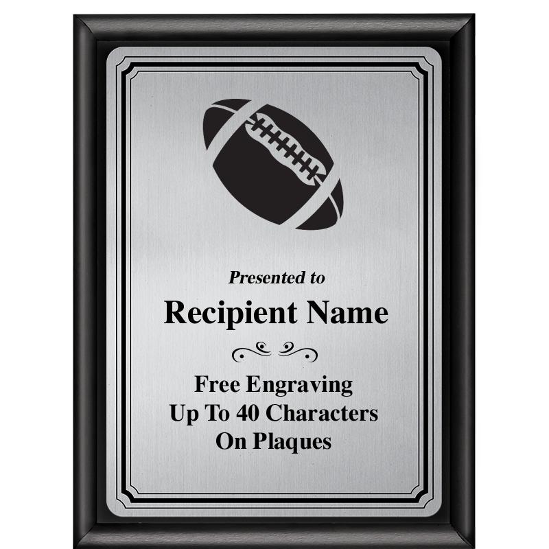 6X8 SLVR TRIO PLT BLK SHNY PLQ