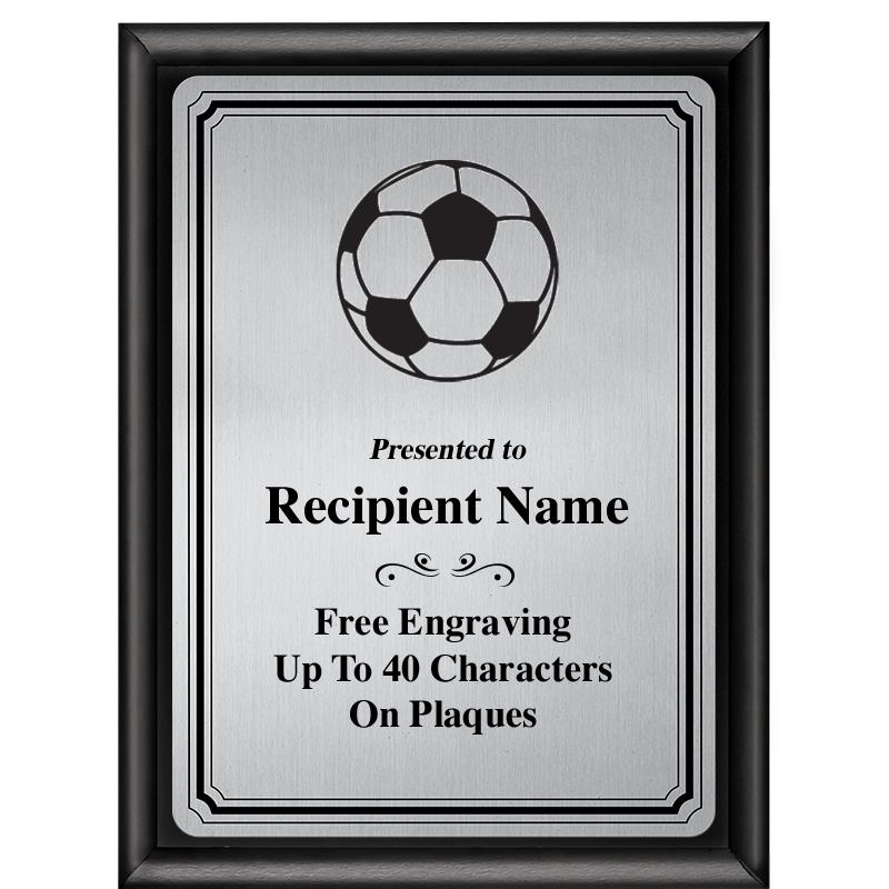 6X8 SLVR TRIO PLT BLK SHNY PLQ