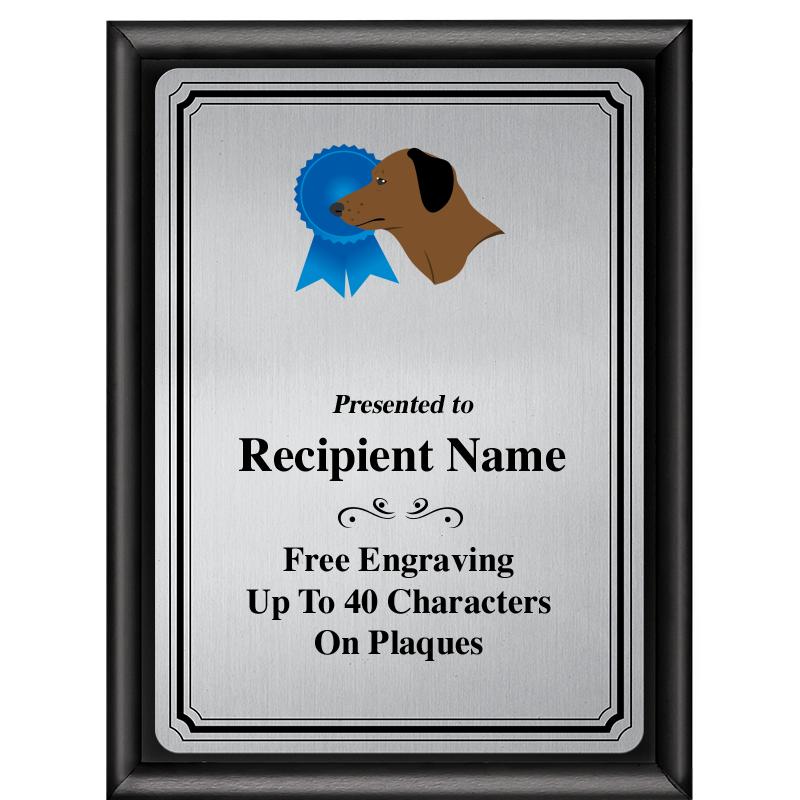 6X8 SLVR TRIO PLT BLK SHNY PLQ