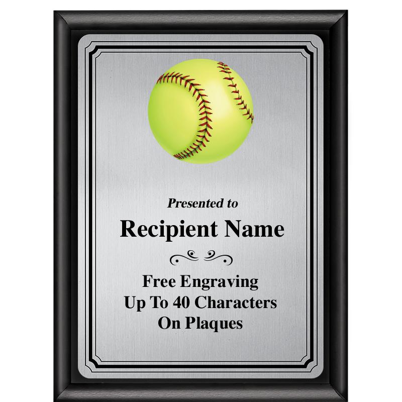 6X8 SLVR TRIO PLT BLK SHNY PLQ