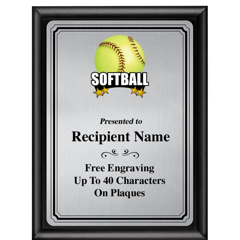 6X8 SLVR TRIO PLT BLK SHNY PLQ