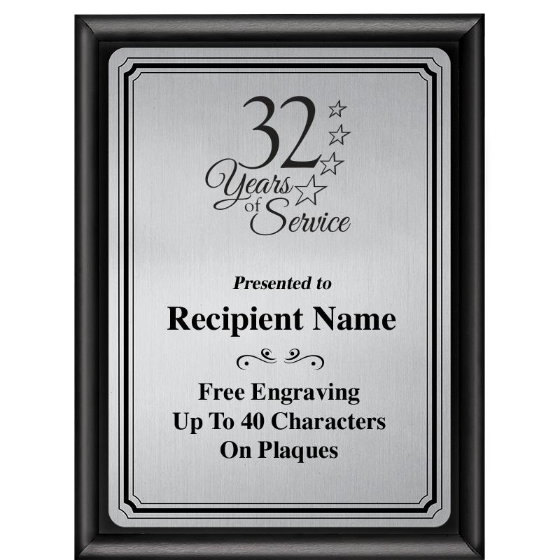 6X8 SLVR TRIO PLT BLK SHNY PLQ