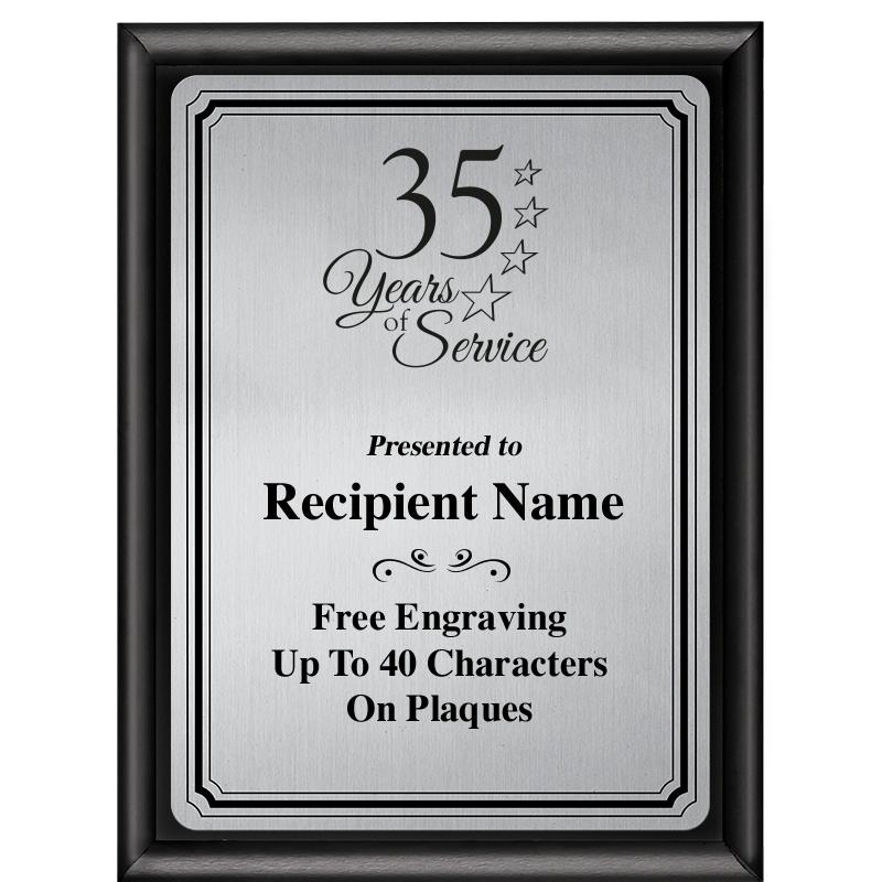 6X8 SLVR TRIO PLT BLK SHNY PLQ