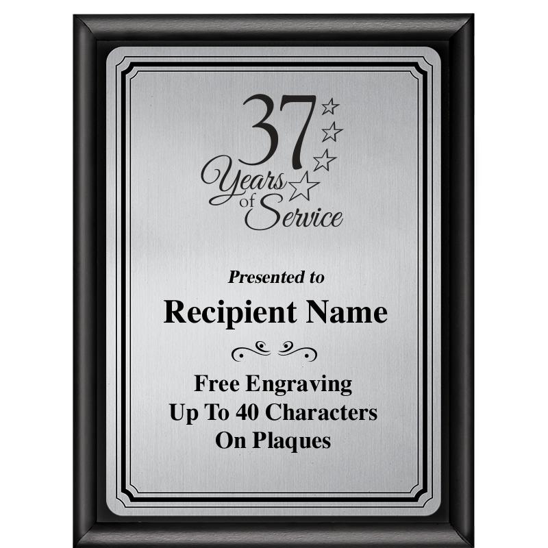 6X8 SLVR TRIO PLT BLK SHNY PLQ