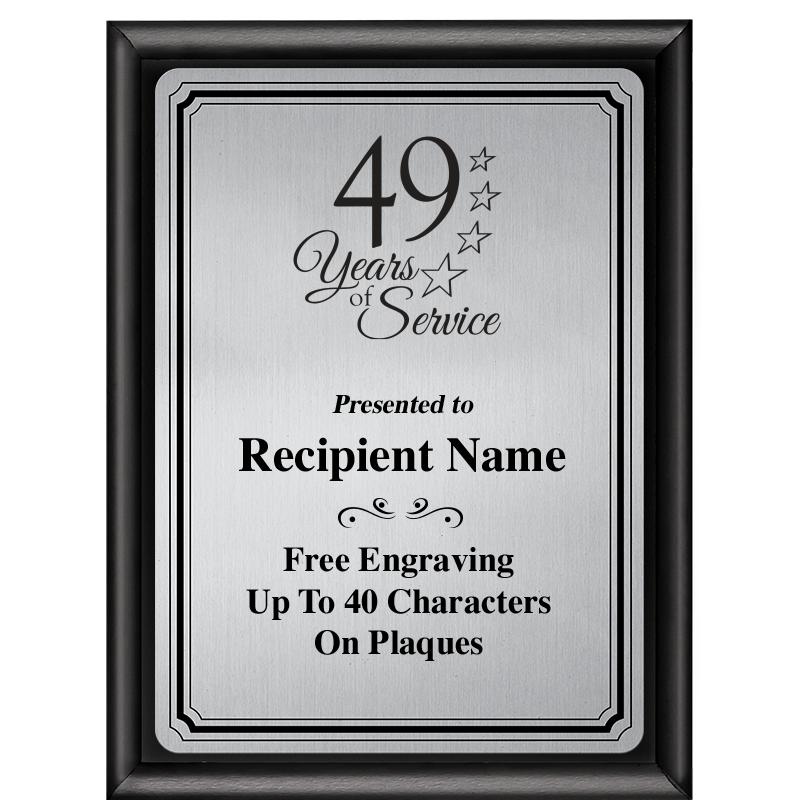 6X8 SLVR TRIO PLT BLK SHNY PLQ