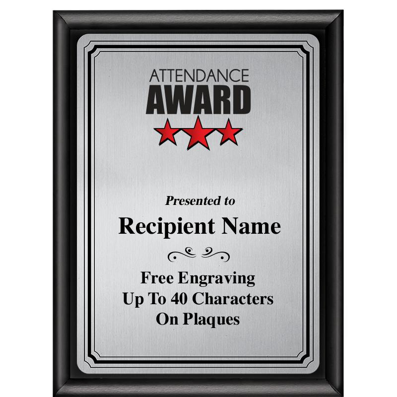 6X8 SLVR TRIO PLT BLK SHNY PLQ