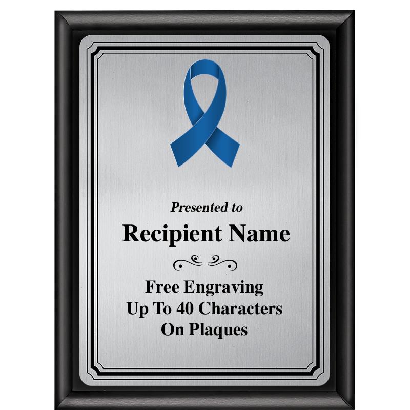 6X8 SLVR TRIO PLT BLK SHNY PLQ