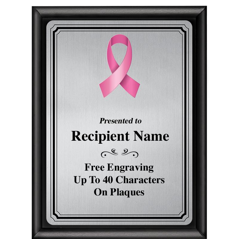 6X8 SLVR TRIO PLT BLK SHNY PLQ