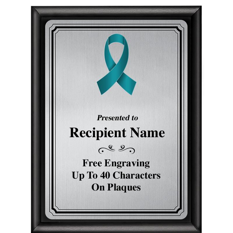 6X8 SLVR TRIO PLT BLK SHNY PLQ