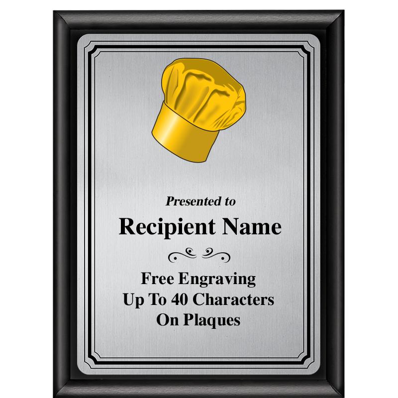 6X8 SLVR TRIO PLT BLK SHNY PLQ