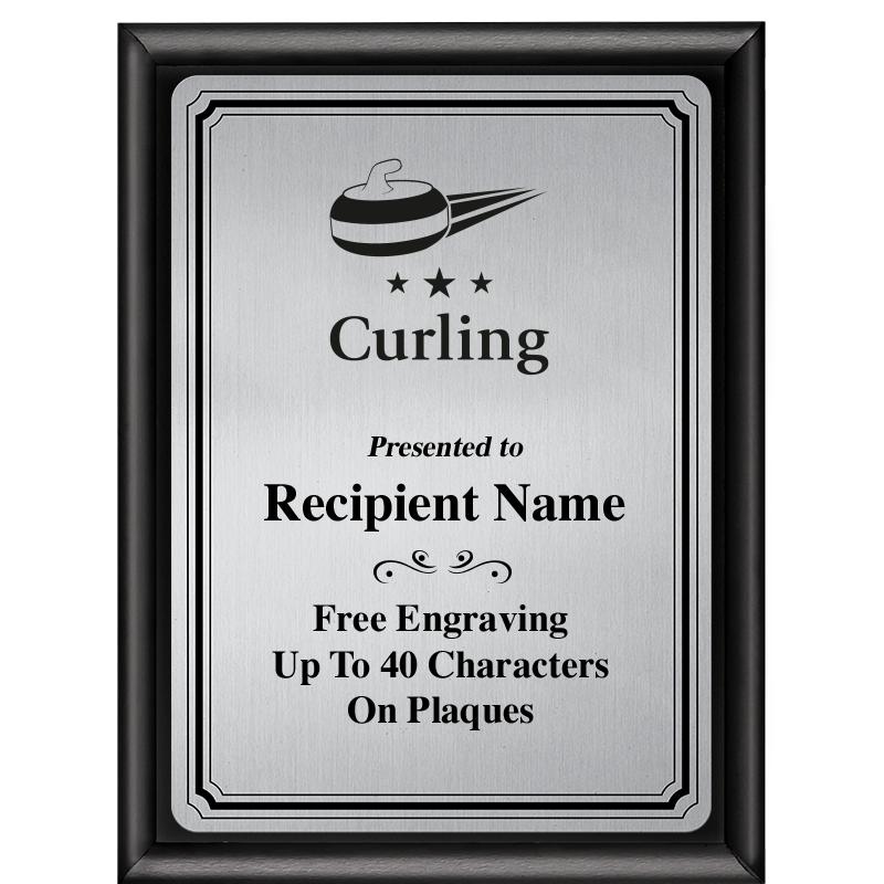 6X8 SLVR TRIO PLT BLK SHNY PLQ