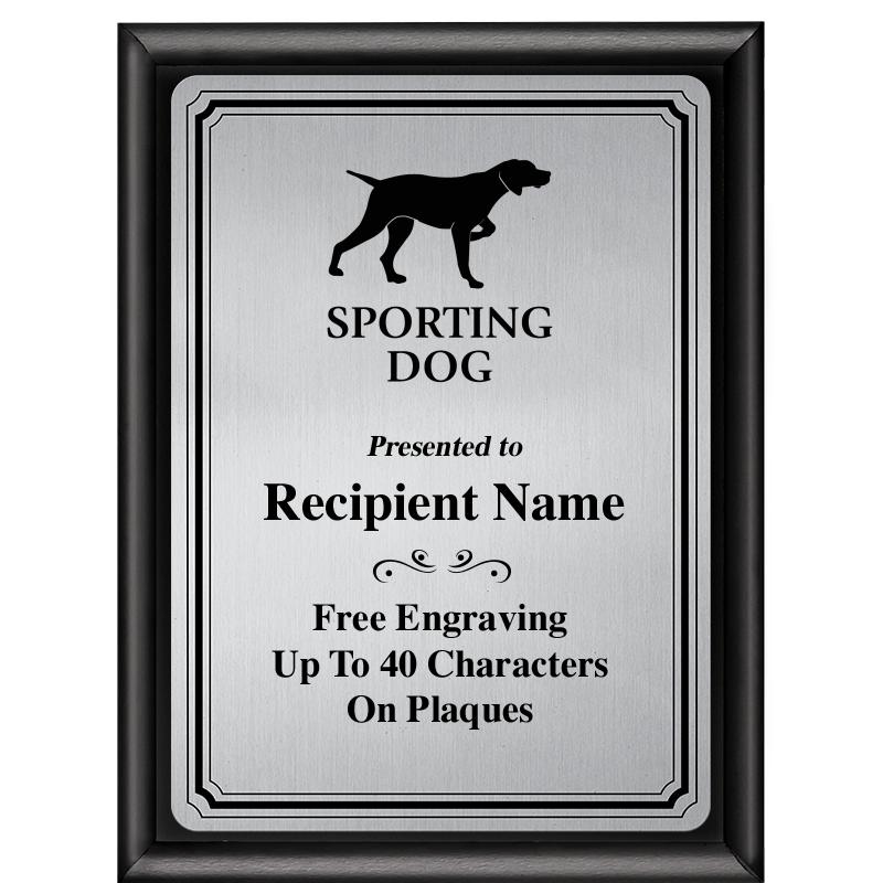 6X8 SLVR TRIO PLT BLK SHNY PLQ