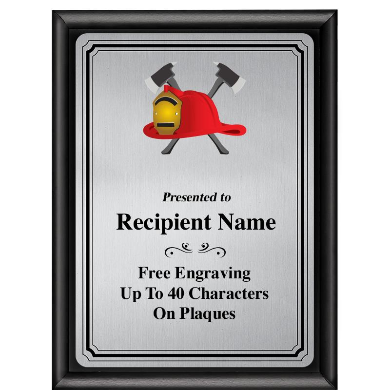 6X8 SLVR TRIO PLT BLK SHNY PLQ