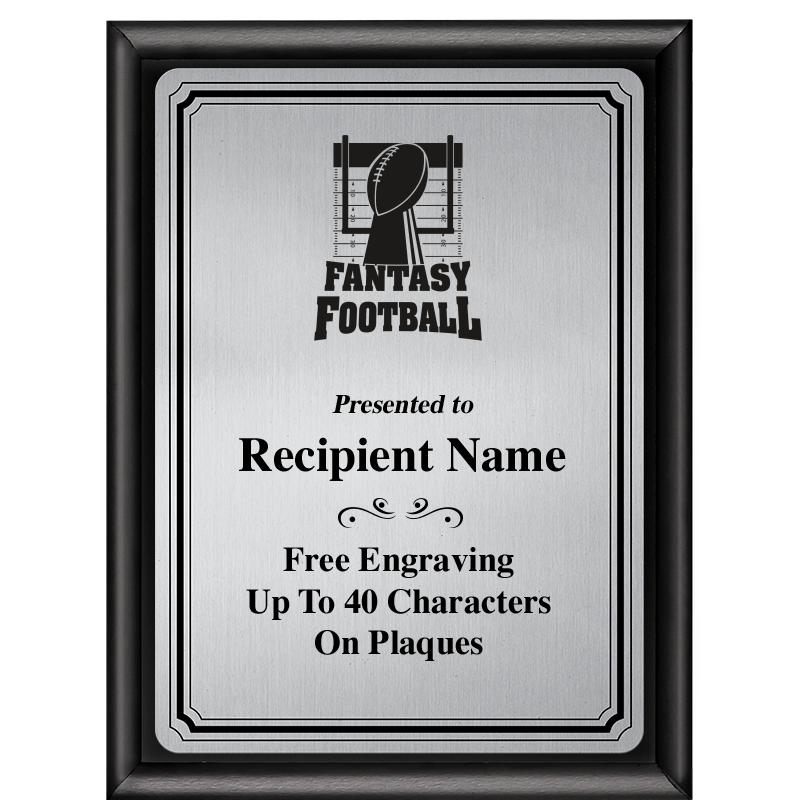 6X8 SLVR TRIO PLT BLK SHNY PLQ