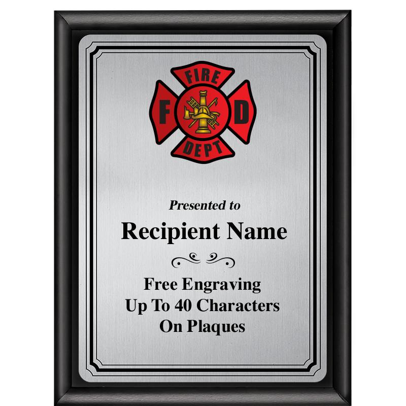 6X8 SLVR TRIO PLT BLK SHNY PLQ