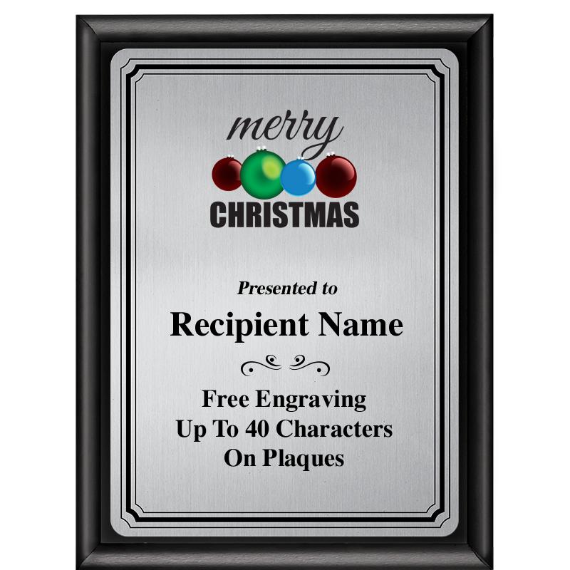 6X8 SLVR TRIO PLT BLK SHNY PLQ