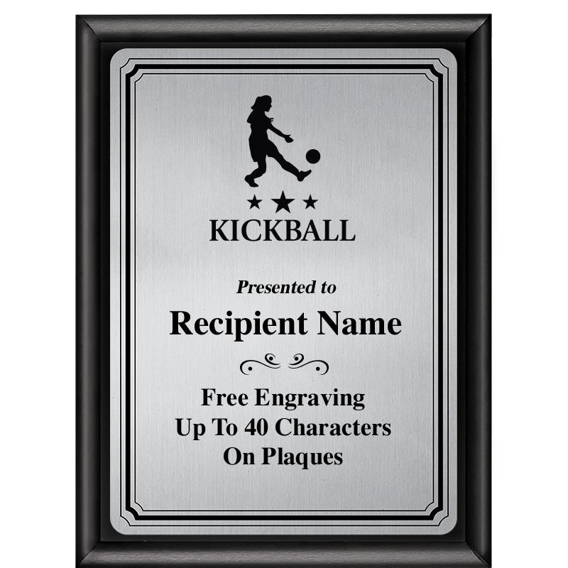 6X8 SLVR TRIO PLT BLK SHNY PLQ