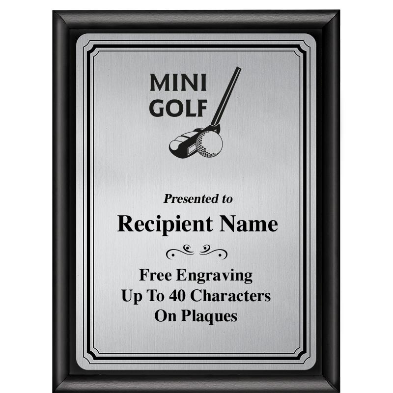 6X8 SLVR TRIO PLT BLK SHNY PLQ