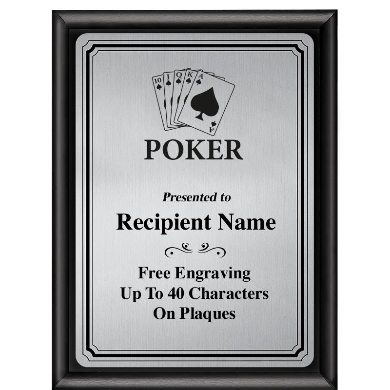 6X8 SLVR TRIO PLT BLK SHNY PLQ