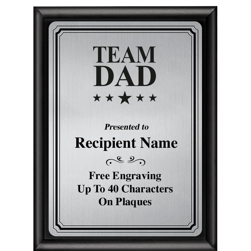 6X8 SLVR TRIO PLT BLK SHNY PLQ